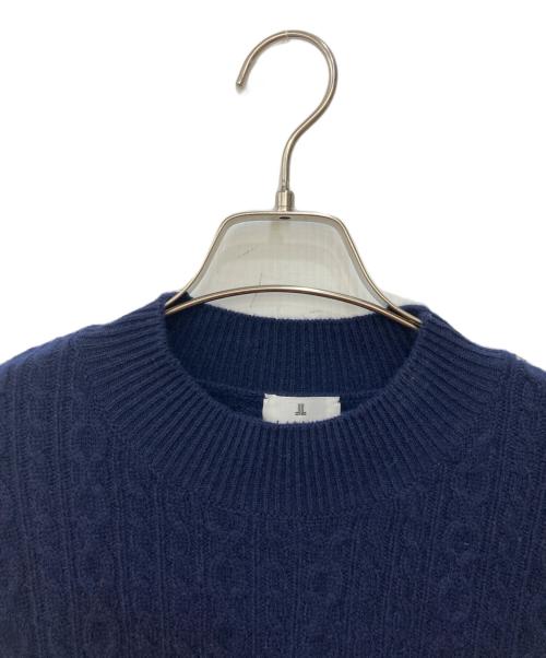 LANVIN en Bleu（ランバンオンブルー）LANVIN en Bleu (ランバンオンブルー) レースドッキングニットワンピース ネイビー サイズ:M 未使用品の古着・服飾アイテム