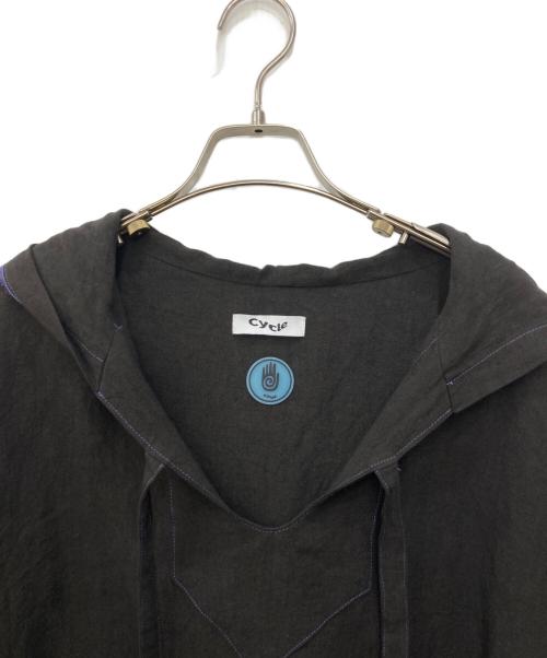 cycle（サイクル）cycle (サイクル) コズミックリネンフーディー ブラック サイズ:Freeの古着・服飾アイテム