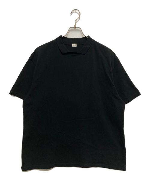 chimala（チマラ）chimala (チマラ) コットンピケ スキッパーポロシャツ ブラック サイズ:Mの古着・服飾アイテム