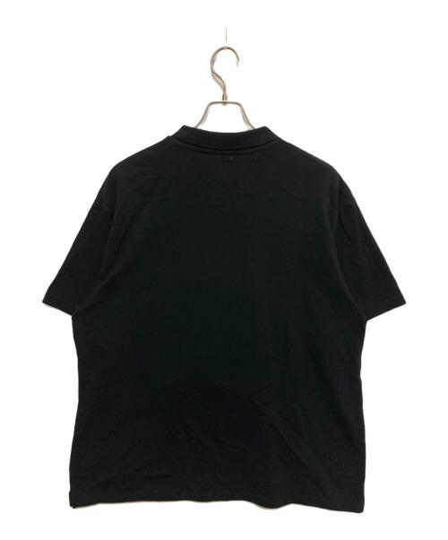 chimala（チマラ）chimala (チマラ) コットンピケ スキッパーポロシャツ ブラック サイズ:Mの古着・服飾アイテム