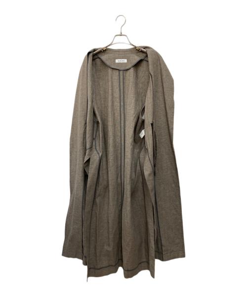 SACRA（サクラ）SACRA (サクラ) LI/CO CHAMBRAY GILET ブラウン サイズ:Mの古着・服飾アイテム