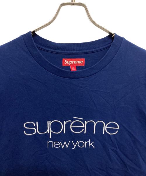 SUPREME（シュプリーム）Supreme (シュプリーム) Classic Logo S/S Top ネイビー サイズ:XLの古着・服飾アイテム
