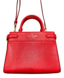 Kate Spade（ケイトスペード）の古着「ステイシースモールサッチェル 2WAY」｜レッド
