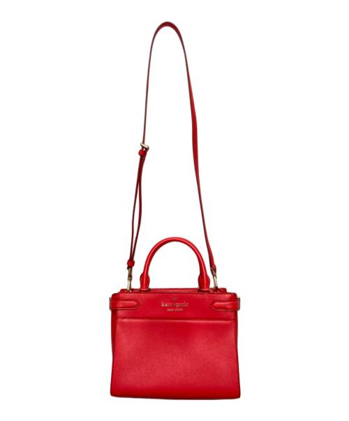 Kate Spade（ケイトスペード）Kate Spade (ケイトスペード) ステイシースモールサッチェル 2WAY レッドの古着・服飾アイテム