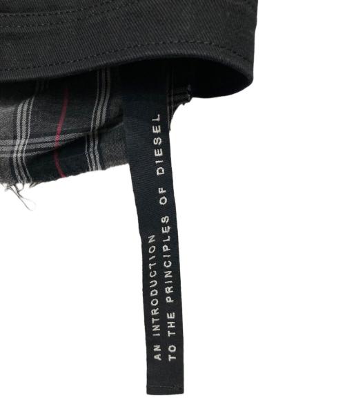 DIESEL（ディーゼル）DIESEL (ディーゼル) J-YUKI レザー切替ジャケット ブラック サイズ:Sの古着・服飾アイテム
