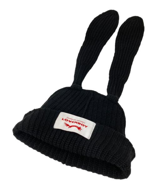 CHARLES JEFFREY LOVERBOY（チャールズ ジェフリー ラバーボーイ）CHARLES JEFFREY LOVERBOY (チャールズ ジェフリー ラバーボーイ) CHUNKY RABBIT BEANIE ブラックの古着・服飾アイテム