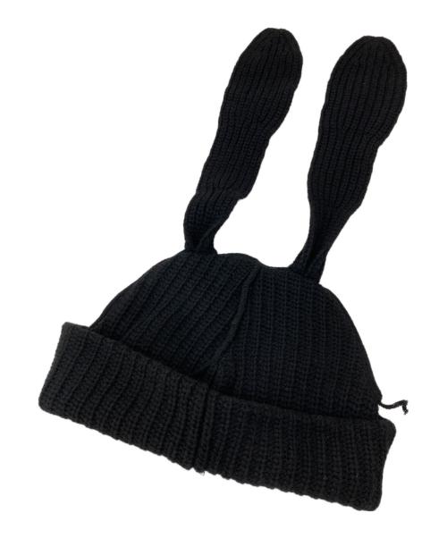 CHARLES JEFFREY LOVERBOY（チャールズ ジェフリー ラバーボーイ）CHARLES JEFFREY LOVERBOY (チャールズ ジェフリー ラバーボーイ) CHUNKY RABBIT BEANIE ブラックの古着・服飾アイテム