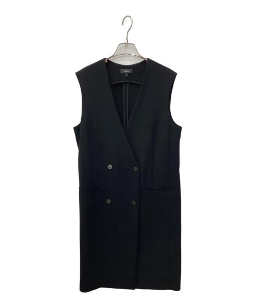 theory（セオリー）theory (セオリー) Seam VT ロングジレベスト ブラック サイズ:6の古着・服飾アイテム
