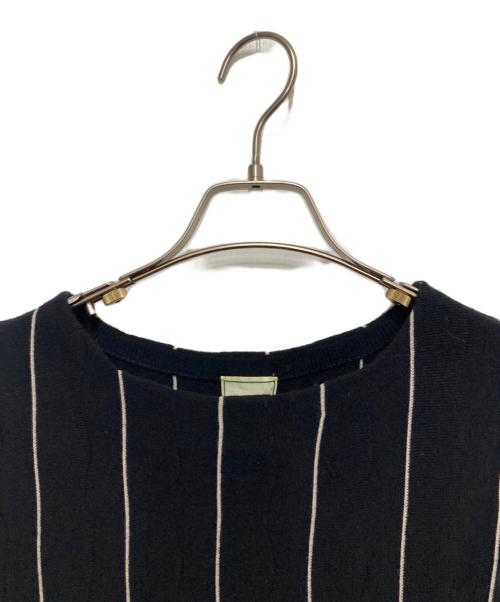 Sybilla（シビラ）Sybilla (シビラ) ウェーブストライプニットワンピース ブラック サイズ:Ⅿ 未使用品の古着・服飾アイテム