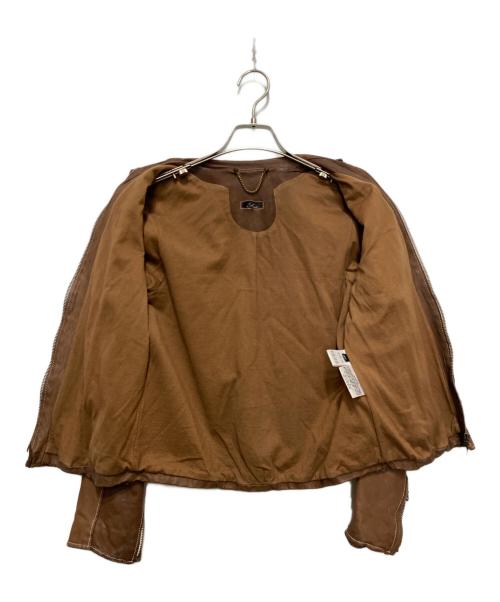 sisii（シシ）sisii (シシ) シングルライダースジャケット ブラウン サイズ:不明の古着・服飾アイテム