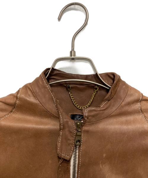 sisii（シシ）sisii (シシ) シングルライダースジャケット ブラウン サイズ:不明の古着・服飾アイテム