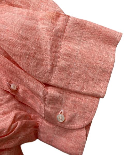 Errico Formicola（エリコフォルミコラ）Errico Formicola (エリコフォルミコラ) リネンボタンダウンシャツ ピンク サイズ:Mの古着・服飾アイテム