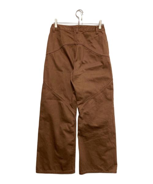 GALERIE VIE（ギャルリーヴィー）GALERIE VIE (ギャルリーヴィー) サンフェードデニム ウェーブカーブパンツ ブラウン サイズ:36の古着・服飾アイテム