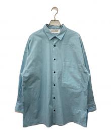 CALMER（カルメール）の古着「ナチュラルダイBIGシャツ」｜ブルー