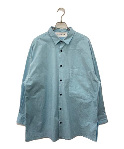 CALMER（カルメール）calmer (カルメール) ナチュラルダイBIGシャツ ブルー サイズ:不明の古着・服飾アイテム