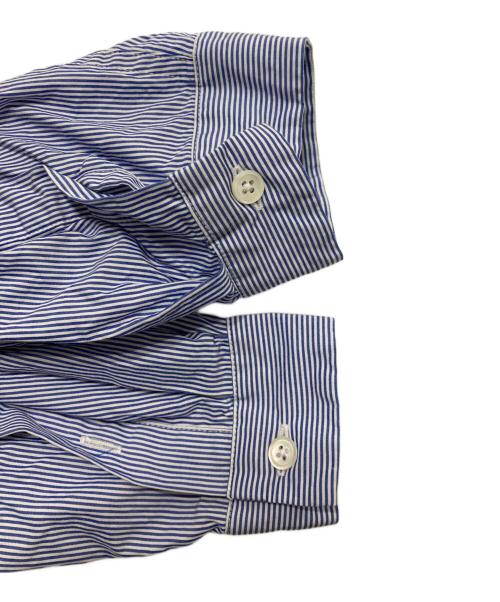 ATON（エイトン）ATON (エイトン) GIZA STRIPE WASHED SHIRT ブルー×ホワイト サイズ:04の古着・服飾アイテム