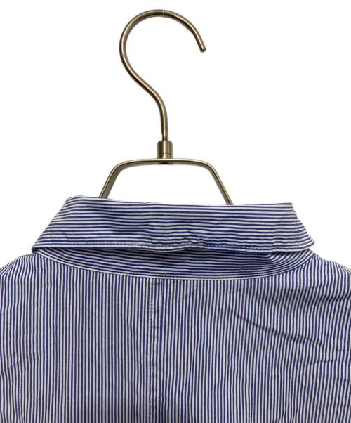 ATON（エイトン）ATON (エイトン) GIZA STRIPE WASHED SHIRT ブルー×ホワイト サイズ:04の古着・服飾アイテム