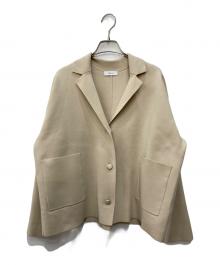 SHIPS any（シップスエニィ）の古着「テーラード ニット カーディガン ジャケット」｜ベージュ