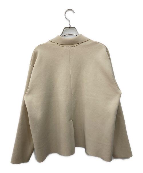 SHIPS any（シップスエニィ）SHIPS any (シップスエニィ) テーラード ニット カーディガン ジャケット ベージュ サイズ:FREEの古着・服飾アイテム