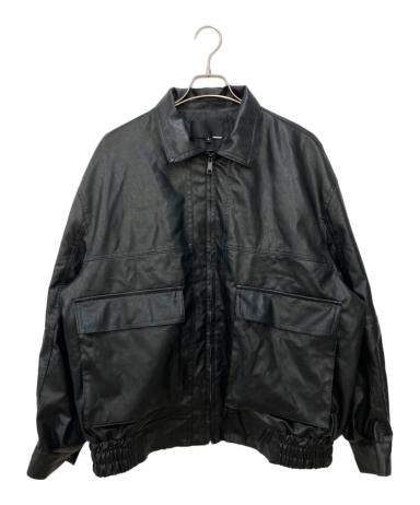 【送料無料】JACKROSE ブラックレザージャケット サイズ4 中古・古着通販】JACKROSE (ジャックローズ) フェイクレザージャケット