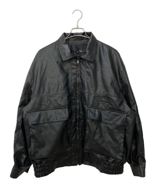 JACKROSE（ジャックローズ）JACKROSE (ジャックローズ) フェイクレザージャケット ブラック サイズ:4の古着・服飾アイテム