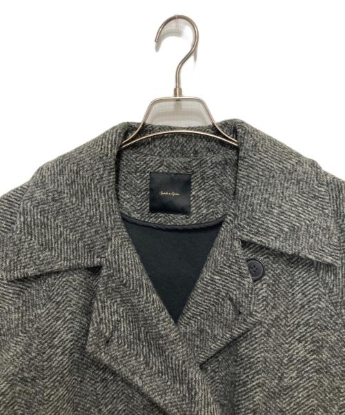 Spick and Span（スピック＆スパン）Spick and Span (スピックアンドスパン) Wスライバーヘリンボーンボリュームコート グレー サイズ:Sの古着・服飾アイテム