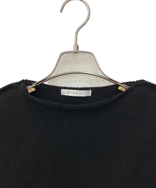 ETRE（エトレ）etre (エトレ) 2ピースアウトリンキングニット ブラック サイズ:FREEの古着・服飾アイテム