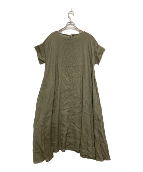 BEARDSLEY（ビアズリー）BEARDSLEY (ビアズリー) リネンテントワンピース グリーンの古着・服飾アイテム