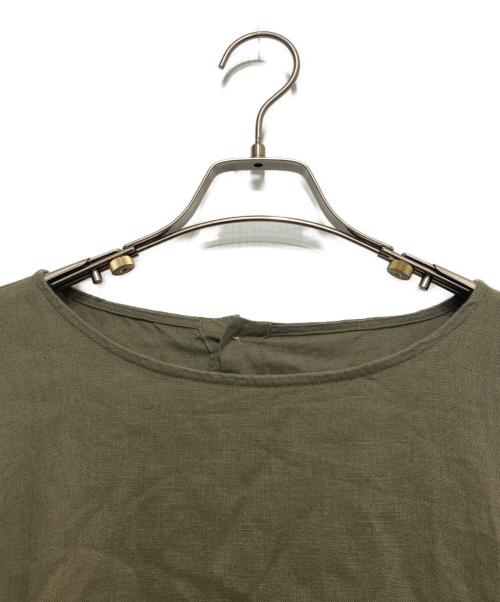BEARDSLEY（ビアズリー）BEARDSLEY (ビアズリー) リネンテントワンピース グリーンの古着・服飾アイテム