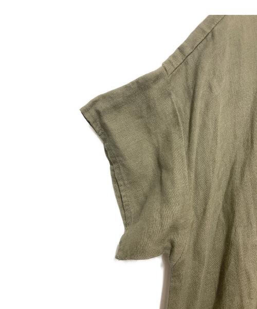 BEARDSLEY（ビアズリー）BEARDSLEY (ビアズリー) リネンテントワンピース グリーンの古着・服飾アイテム