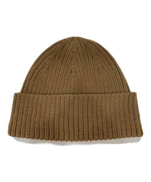 maison kitsune（メゾンキツネ）MAISON KITSUNE (メゾンキツネ) OX HEAD PATCH RIBBED BEANIE 未使用品の古着・服飾アイテム