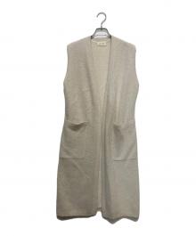 DES PRES（デ プレ）の古着「フォックスカシミヤ ロングジレ」｜アイボリー