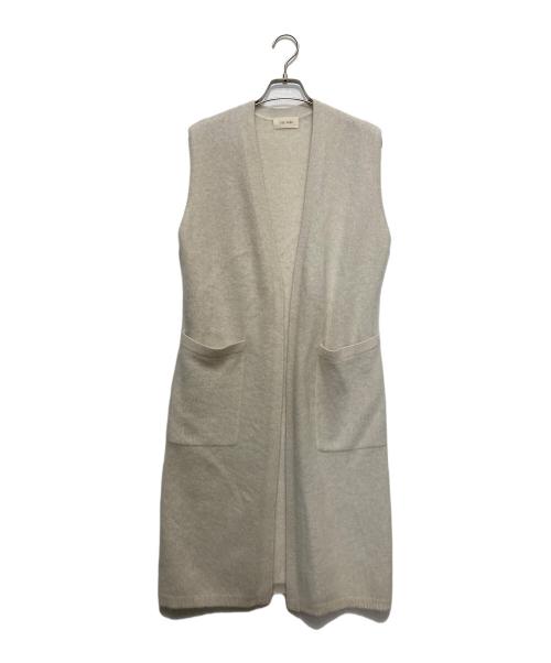 DES PRES（デ プレ）DES PRES (デ プレ) フォックスカシミヤ ロングジレ アイボリー サイズ:FREEの古着・服飾アイテム