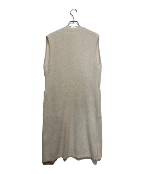 DES PRES（デ プレ）DES PRES (デ プレ) フォックスカシミヤ ロングジレ アイボリー サイズ:FREEの古着・服飾アイテム