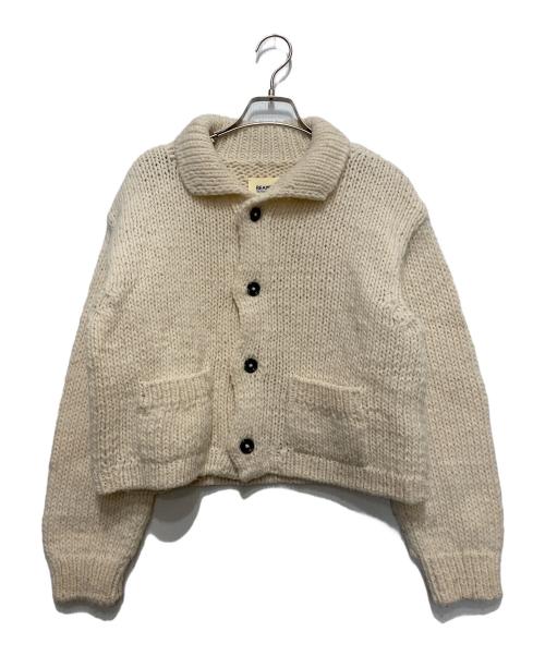 BEAMS BOY（ビームスボーイ）BEAMS BOY (ビームスボーイ) ハンドニット ショート カーディガン アイボリー サイズ:FREEの古着・服飾アイテム