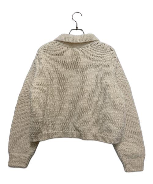 BEAMS BOY（ビームスボーイ）BEAMS BOY (ビームスボーイ) ハンドニット ショート カーディガン アイボリー サイズ:FREEの古着・服飾アイテム