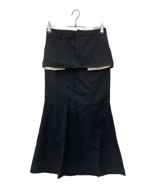 CLANE（クラネ）CLANE (クラネ) 切替スカート ブラック サイズ:1の古着・服飾アイテム