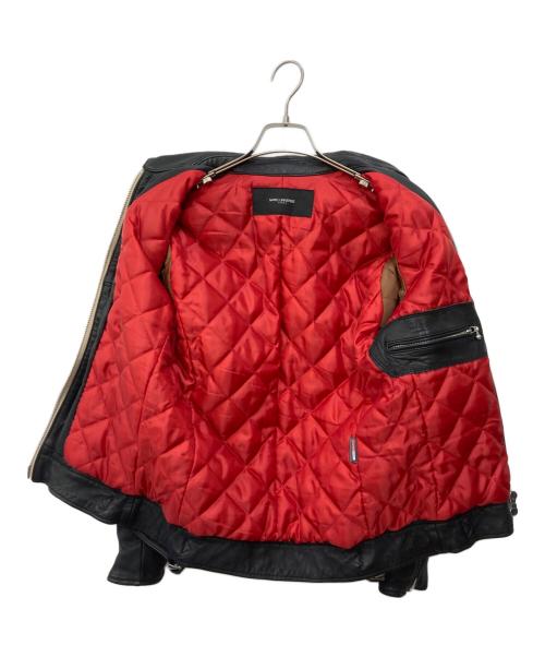 nano・universe（ナノ・ユニバース）nano・universe (ナノ・ユニバース) ラムレザーシングルライダースジャケット ブラック サイズ:Sの古着・服飾アイテム