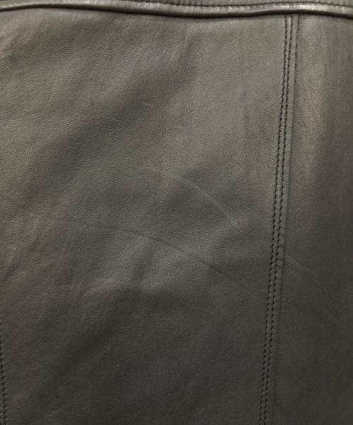 nano・universe（ナノ・ユニバース）nano・universe (ナノ・ユニバース) ラムレザーシングルライダースジャケット ブラック サイズ:Sの古着・服飾アイテム