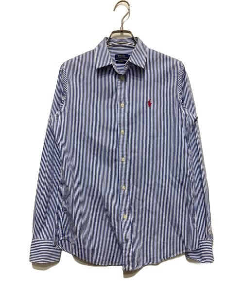 POLO RALPH LAUREN（ポロ・ラルフローレン）POLO RALPH LAUREN (ポロ・ラルフローレン) ストライプシャツ スカイブルー サイズ:160の古着・服飾アイテム