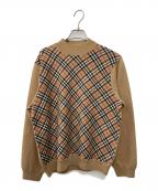 Burberry'sバーバリー）の古着「ノヴァチェックカシミヤ混ハイネックニット」｜ブラウン
