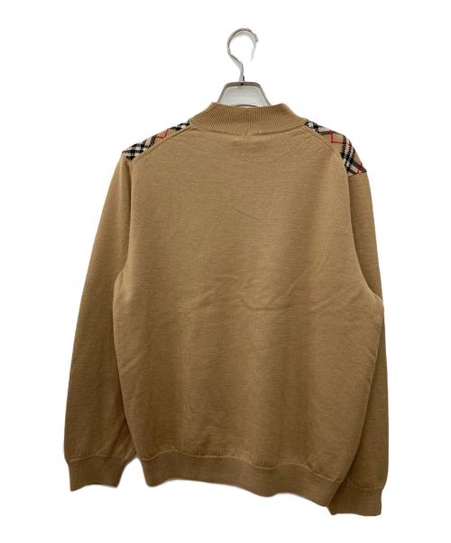 Burberry's（バーバリー）Burberry's (バーバリーズ) ノヴァチェックカシミヤ混ハイネックニット ブラウン サイズ:FREE 未使用品の古着・服飾アイテム