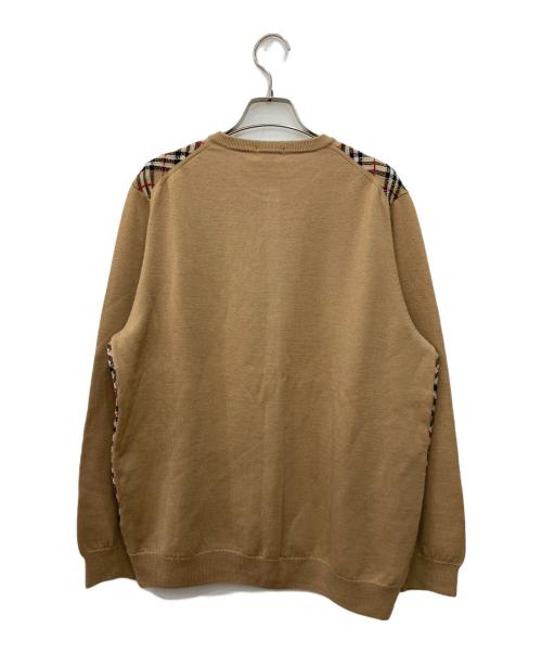 Burberry's（バーバリー）Burberry's (バーバリーズ) 金釦ノバチェックカシミヤ混カーディガン ブラウン サイズ:FREE 未使用品の古着・服飾アイテム