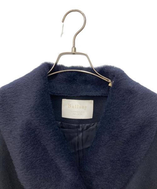 BALLSEY（ボールジィ）BALLSEY (ボールジィ) メルトンコンビ ショールカラーコート ネイビー サイズ:34の古着・服飾アイテム