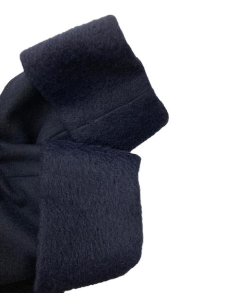 BALLSEY（ボールジィ）BALLSEY (ボールジィ) メルトンコンビ ショールカラーコート ネイビー サイズ:34の古着・服飾アイテム