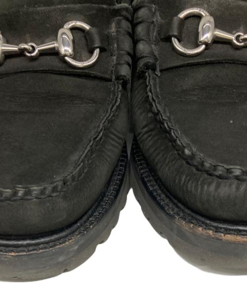G.H.BASS（ジーエイチバス）G.H.BASS (ジーエイチバス) ARKNETS (アークネッツ) 別注 WEEJUN 90S LINCOLN MOC - nuback - ブラック サイズ:25.5㎝の古着・服飾アイテム