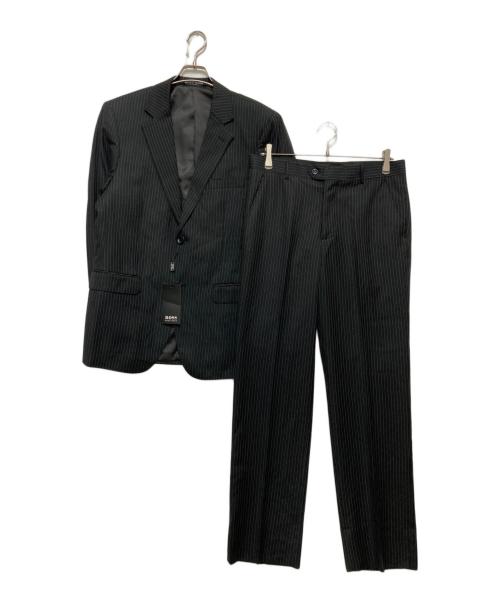 HUGO BOSS（ヒューゴ ボス）HUGO BOSS (ヒューゴ ボス) WESTERN-STYLE  ウールセットアップスーツ ブラック サイズ:48の古着・服飾アイテム