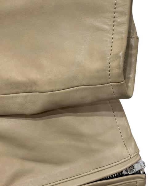 CLEVER DECOR（クレバーデコール）clever decor (クレバーデコール) ライナー付シングルライダースジャケット ベージュ サイズ:Lの古着・服飾アイテム