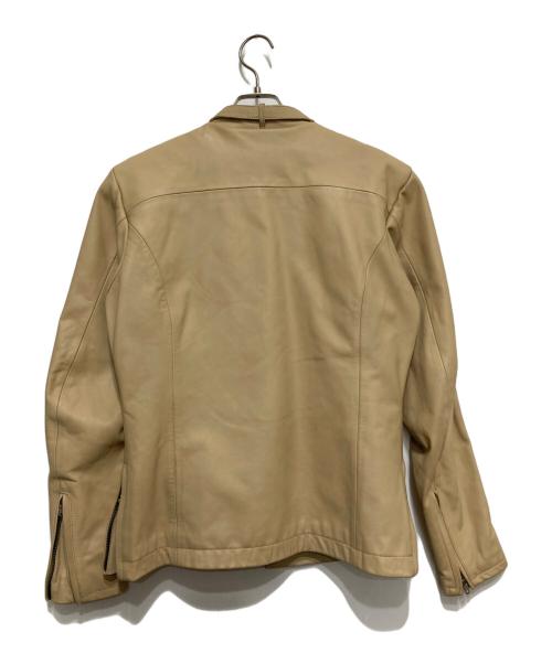 CLEVER DECOR（クレバーデコール）clever decor (クレバーデコール) ライナー付シングルライダースジャケット ベージュ サイズ:Lの古着・服飾アイテム