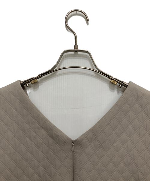 Leilian（レリアン）LEILIAN (レリアン) ダイヤ柄ジャンパースカート グレー サイズ:13+の古着・服飾アイテム